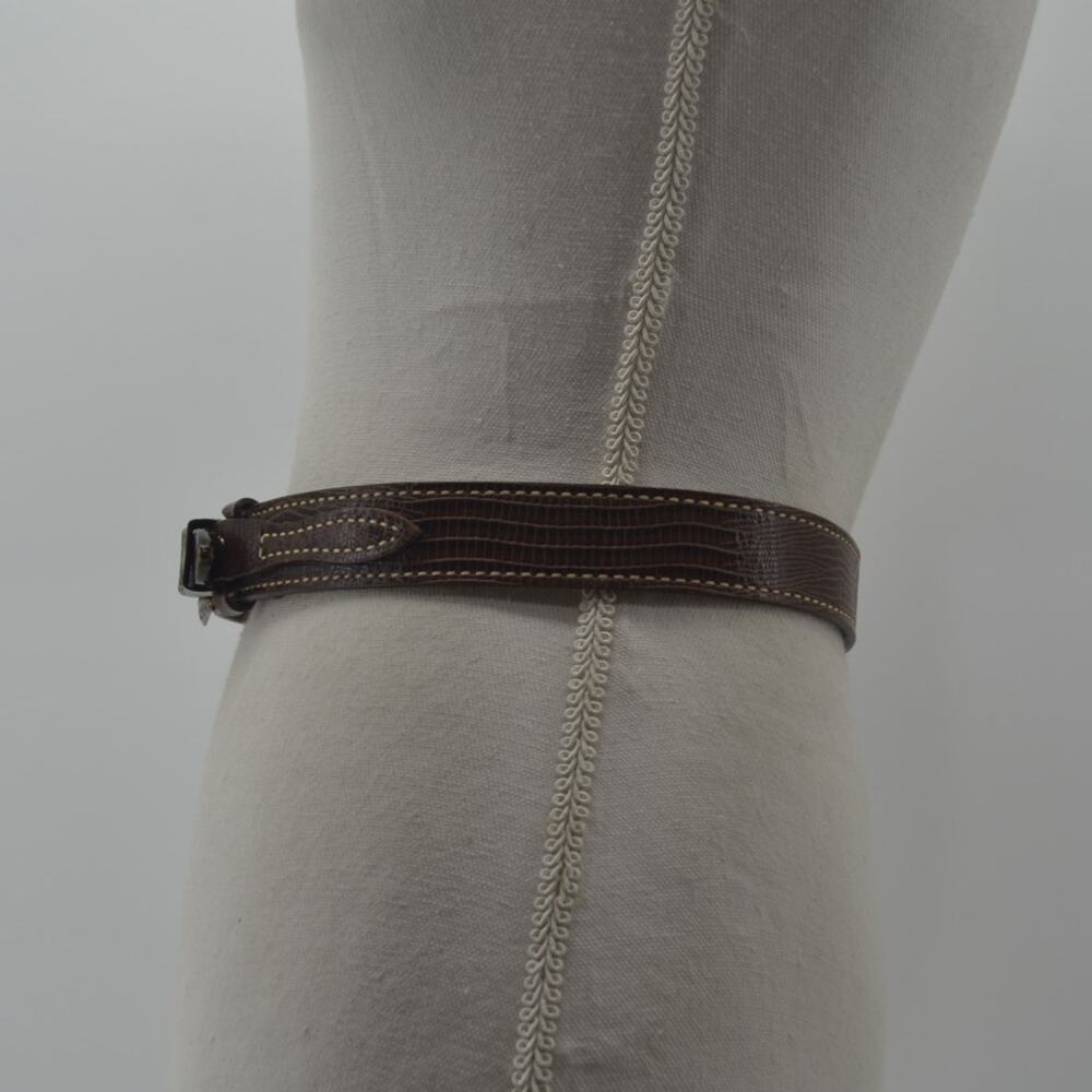 TexTan Women's Western Cowgirl Brown Leather Belt Boho Sz 28 - Picture 9 of 14